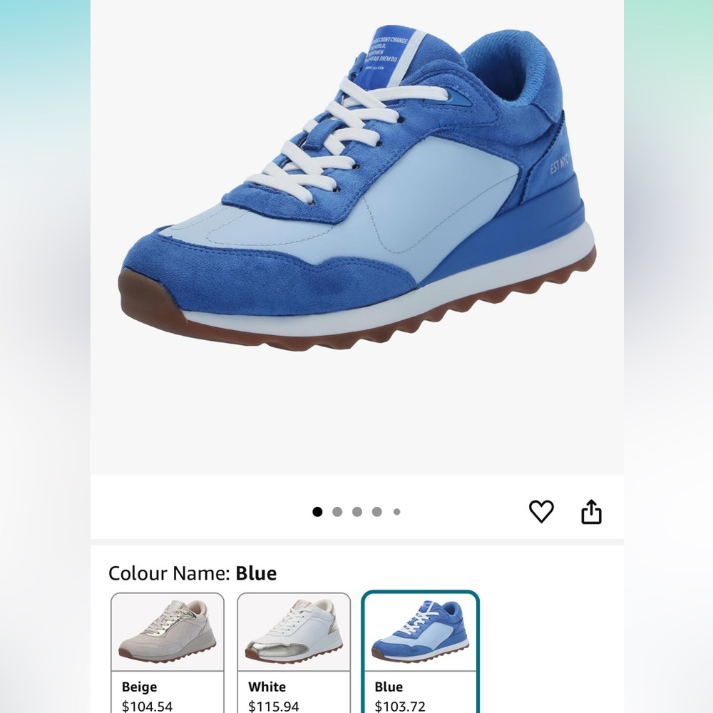 Anne Klein Vibrant Blue Sneakers - Brand New Never Worn - Sz.10